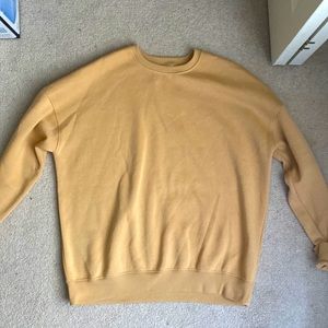 Misguided crew neck sweatshirt, US size 6, mustard yellow color